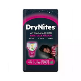 Drynites Kız 4-7 Yaş 17-30 kg 10 Adet Emici Gece Külodu