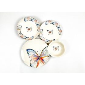 DS Casa Butterfly Tuval 24 Parça Yemek Takımı