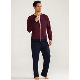 D's Damat 01501 Waffle Bordo Erkek Eşofman Takımı