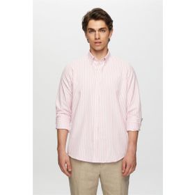 D's Damat 0HC02ORT11265 Slim Fit Pembe Çizgili Gömlek