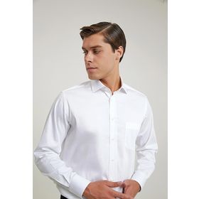 D's Damat 0HE02DY05289M Regular Fit Beyaz Düz Erkek Gömlek