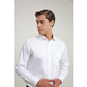 D's Damat 0HE02DY05289M Regular Fit Beyaz Düz Erkek Gömlek