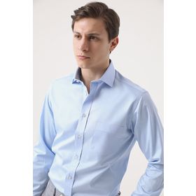 D's Damat 0HE02SG00289M Regular Fit Mavi Düz Erkek Gömlek