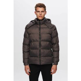 D's Damat 1HF07ORT09020 Regular Fit Antrasit Kapüşonlu Kışlık Mont