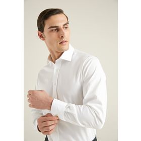D's Damat 2HF02GL04100Y801 Regular Fit Beyaz Armürlü Gömlek