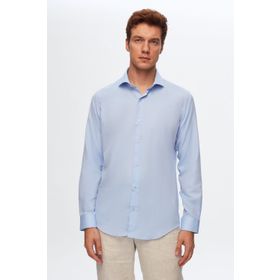 D's Damat 2HF02ORT3185 Slim Fit Açık Mavi İtalyan Yaka Erkek Gömlek