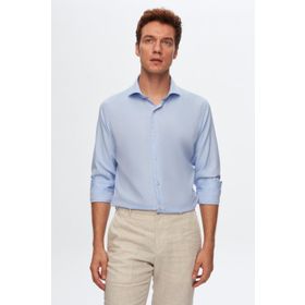 D's Damat 2HF02ORT3185 Slim Fit Açık Mavi İtalyan Yaka Erkek Gömlek