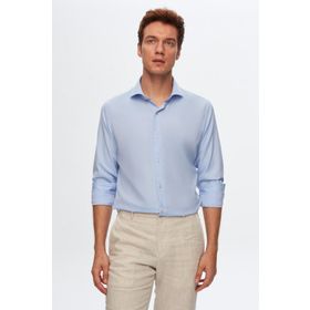 D's Damat 2HF02ORT3185 Slim Fit Açık Mavi İtalyan Yaka Erkek Gömlek