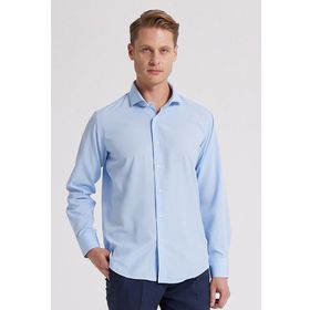 D's Damat 2HF02ORT4185 Slim Fit Açık Mavi İtalyan Yaka Erkek Gömlek