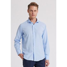 D's Damat 2HF02ORT4185 Slim Fit Açık Mavi İtalyan Yaka Erkek Gömlek