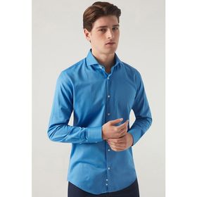 D's Damat 2HF02ORT4185 Slim Fit Açık Mavi İtalyan Yaka Erkek Gömlek