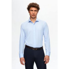 D's Damat 2HF02ORT5185 Slim Fit Açik Mavi İtalyan Yaka Erkek Gömlek