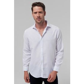 D's Damat 2HF02ORT5185 Slim Fit Beyaz İtalyan Yaka Erkek Gömlek