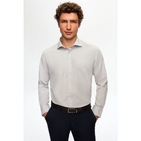 D's Damat 2HF02ORT5185 Slim Fit Gri İtalyan Yaka Erkek Gömlek