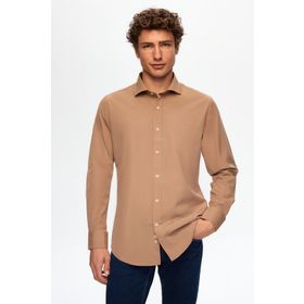 D's Damat 2HF02ORT5185 Slim Fit Kahverengi Italyan Yaka Erkek Gömlek
