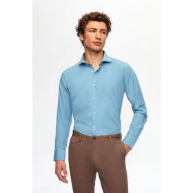 D's Damat 2HF02ORT5185 Slim Fit Petrol İtalyan Yaka Erkek Gömlek