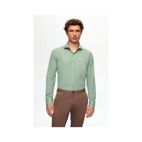 D's Damat 2HF02ORT5185 Slim Fit Yeşil İtalyan Yaka Erkek Gömlek