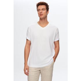 D's Damat 4HC141996755M Beyaz Erkek T-shirt