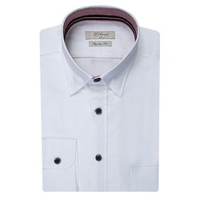 D's Damat 4HF02HD15100M801 Beyaz Regular Fit Armürlü Erkek Gömlek