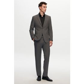 D's Damat 4HF05ORT01577 Slim Fit Gri Düz Takım Elbise