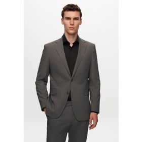 D's Damat 4HF05ORT01577 Slim Fit Gri Düz Takım Elbise
