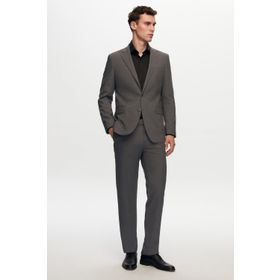 D's Damat 4HF05ORT01577 Slim Fit Gri Düz Takım Elbise