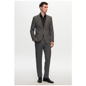 D's Damat 4HF05ORT01577 Slim Fit Gri Düz Takım Elbise
