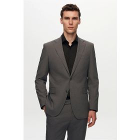 D's Damat 4HF05ORT01577 Slim Fit Gri Düz Takım Elbise