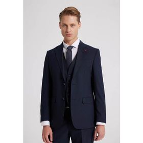 D's Damat 4HFY5ORT01599 Slim Fit Lacivert Yelekli Takım Elbise
