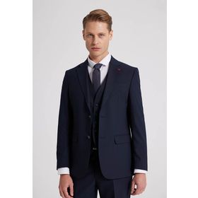 D's Damat 4HFY5ORT01599 Slim Fit Lacivert Yelekli Takım Elbise
