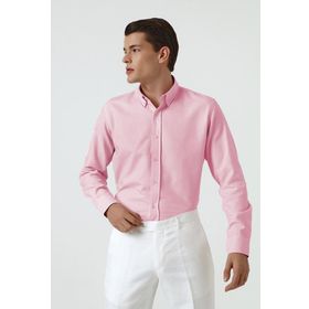 D's Damat 5HC02ORT07265 Slim Fit Pembe Armürlü Erkek Gömlek