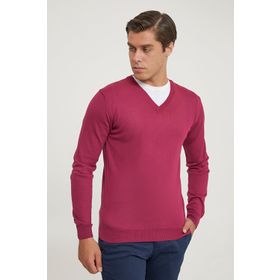 D's Damat 5HF060632003D Regular Fit Fuşya Düz Örgü Erkek Kazak