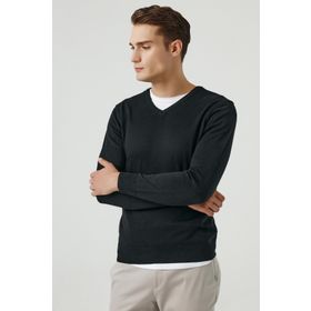 D's Damat 5HF06ORT12003 Regular Fit Lacivert V Yaka Kazak