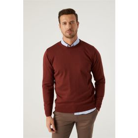D's Damat 5HF06ORT12004 Regular Fit Bordo Erkek Kazak
