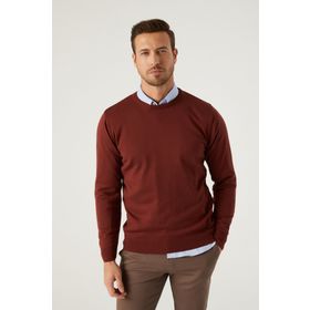 D's Damat 5HF06ORT12004 Regular Fit Bordo Erkek Kazak