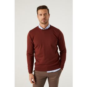 D's Damat 5HF06ORT12004 Regular Fit Bordo Erkek Kazak