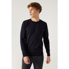 D's Damat 5HF06ORT12004 Regular Fit Lacivert Bisiklet Yaka Kazak