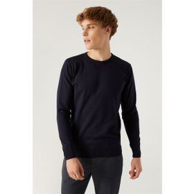 D's Damat 5HF06ORT12004 Regular Fit Lacivert Bisiklet Yaka Kazak