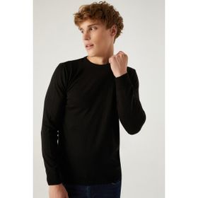 D's Damat 5HF06ORT12004 Regular Fit Siyah Bisiklet Yaka Erkek Kazak