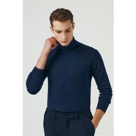 D's Damat 5HF06ORT12007 Regular Fit Lacivert Balıkçı Yaka Kazak