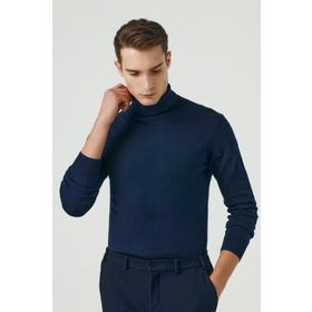 D's Damat 5HF06ORT12007 Regular Fit Lacivert Balıkçı Yaka Kazak