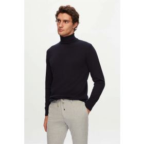 D's Damat 5HF06ORT12007 Regular Fit Lacivert Balıkçı Yaka Kazak