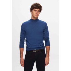 D's Damat 5HF06ORT16275 Regular Fit Lacivert Balıkçı Yaka Kazak