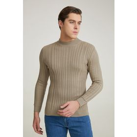 D's Damat 5HF06ORT64100 Slim Fit Bej Fitilli Kazak