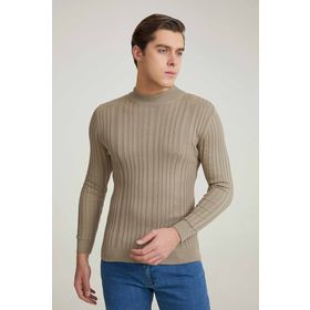 D's Damat 5HF06ORT64100 Slim Fit Bej Fitilli Kazak