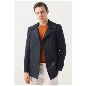 D's Damat 5HF08ORT10001 Regular Fit Lacivert Erkek Kaban