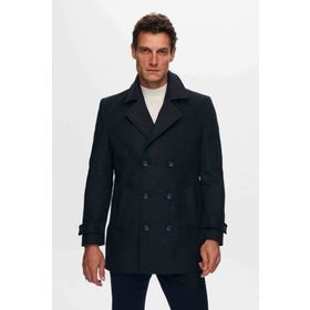 D's Damat 5HF08ORT10001 Regular Fit Lacivert Erkek Kaban