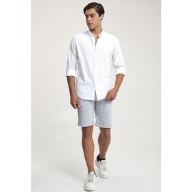 D's Damat 6HC02ORT63265 Slim Fit Bej Keten Görünümlü Erkek Gömlek