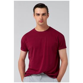 D's Damat 6HC14ORT02006 Bordo Oversize Erkek T-shirt