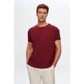 D's Damat 6HC14ORT02006 Bordo Oversize Erkek T-shirt